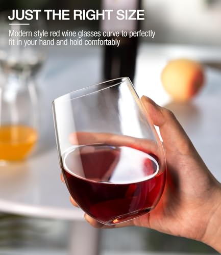Stemless Wine Glasses Set of 2 (Set of 2-18oz)