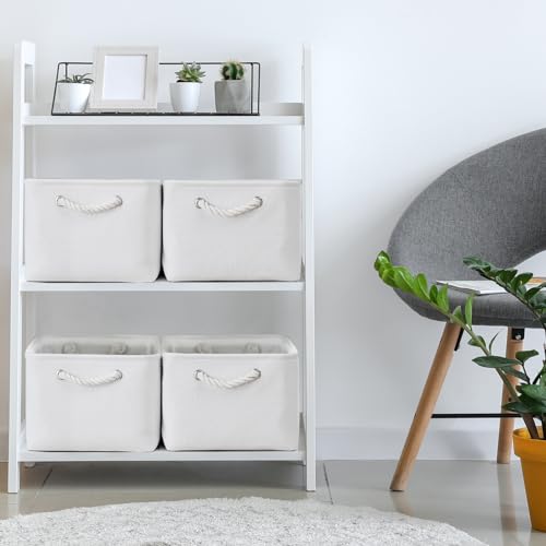 Storage Basket for Gifts Empty (White Color / 3PCS/Large - 15.7Lx11.8Wx8.3H)
