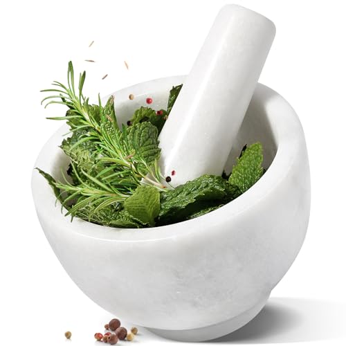 Marble Mortar and Pestle Set
