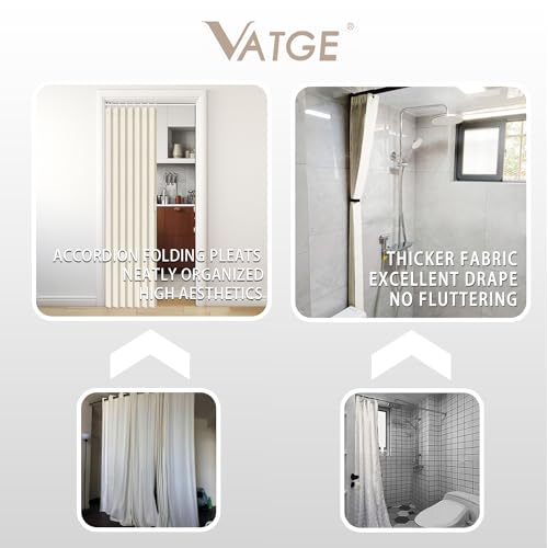 Closet Curtains for Bedroom Closet Door (Butter Cream / 52"W x 78"L (Pack of 1))