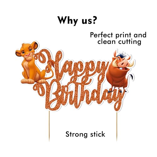 The Lion Kng Happy Birthday Cake Topper (10 Count)