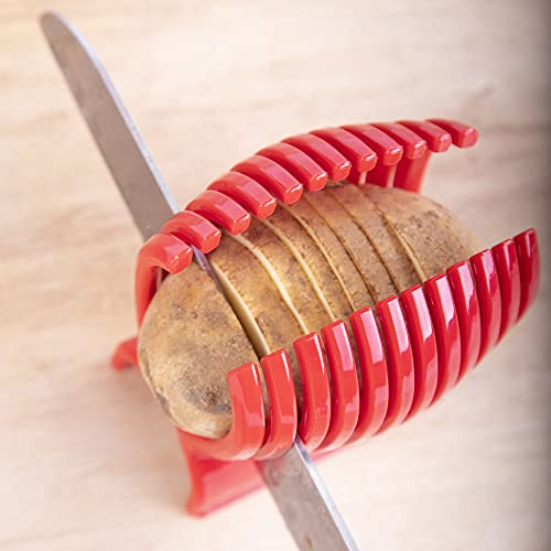 Tomato Slicer Holder Kit Tool Cutting Guide Onion Potato Pepper Prep (Tomato Holder + Poker)