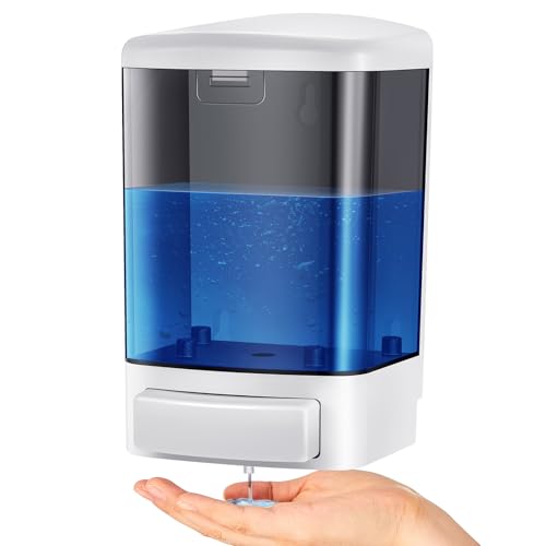 1 Pcs Wall Mounted Soap Dispenser (Black / 33.8 oz 1000 ml)