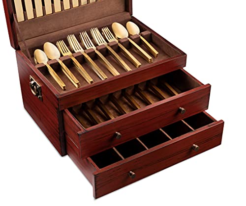 Fine Silverware Storage Box with Drawer