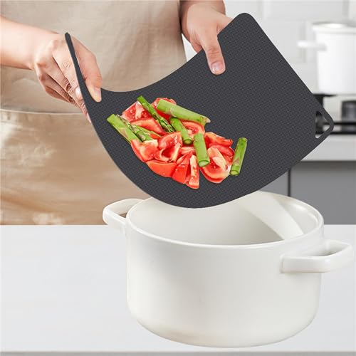 Flexible Plastic Cutting Boards for Kitchen (Multi Grey - S&M&L - 6)