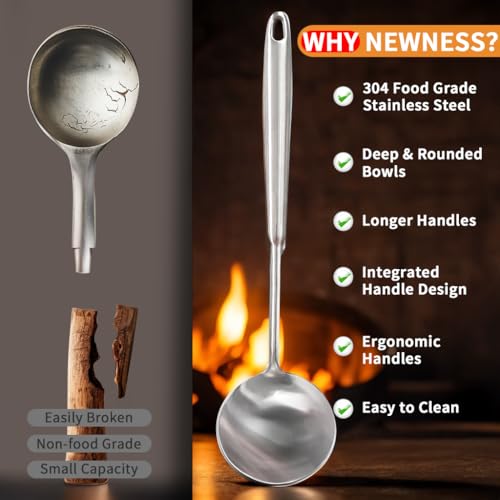 Deep Stainless Steel 13.7 Inches Newness Soup Ladle