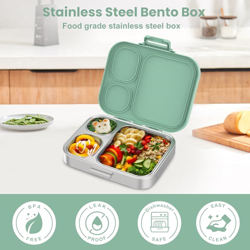 Stainless Steel Bento Lunch Box for Kids