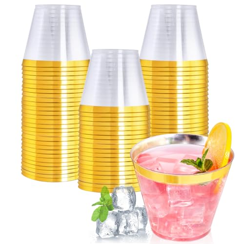 60 Pack Gold Plastic Cups (9-Gold-60)