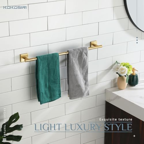 Towel Bar Bathroom Towel Holder for Bath Kitchen Cabinet Towel Rails 20 Inch Brushed Gold Stainless Steel B4005BG (Brushed Gold / 20-Inch)