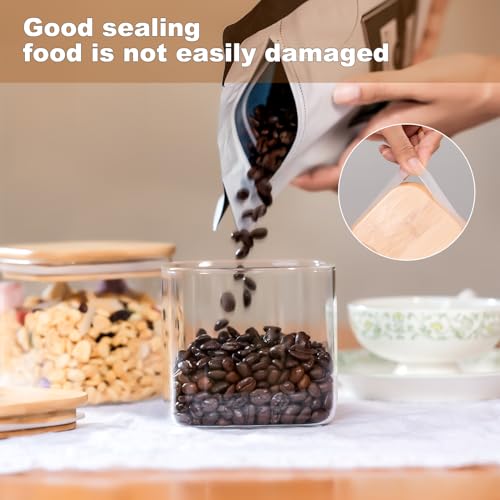 Glass Food Storage Jars 27oz Set of 6
