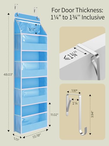 5 Tier Over the Door Organizer (Blue / 5 Tier)