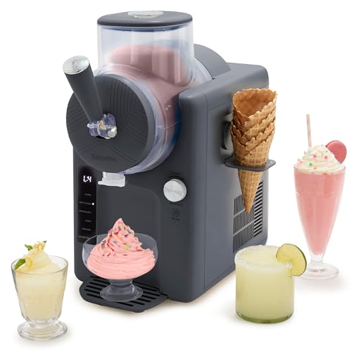 Frost Ice Cream Maker & Slushie Machine (4 Pint Ice Cream & Frozen Drink Maker / Licorice Gray)