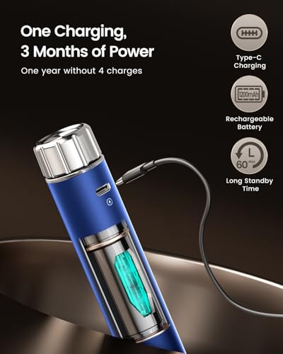 LunaFro Max Rechargeable Milk Frother (Metallic Blue)