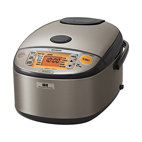 NP HCC10XH Induction Heating System Rice Cooker and Warmer (Stainless Dark Gray / 1.0 L / 5.5 cups uncooked rice)