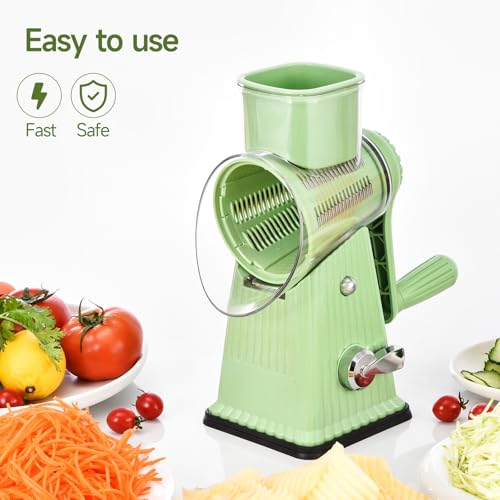 Xilrvna RotaryCheeseGrater (5 Knife Retro Kitchen / lightgreen)