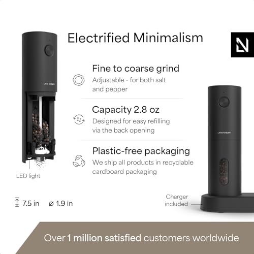 Electric Salt and Pepper Grinder Set