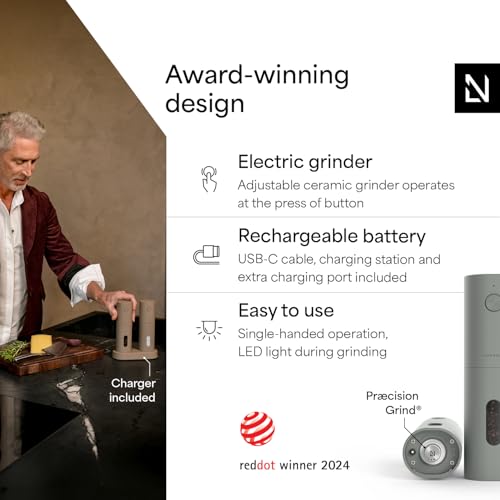 Electric Salt and Pepper Grinder Set