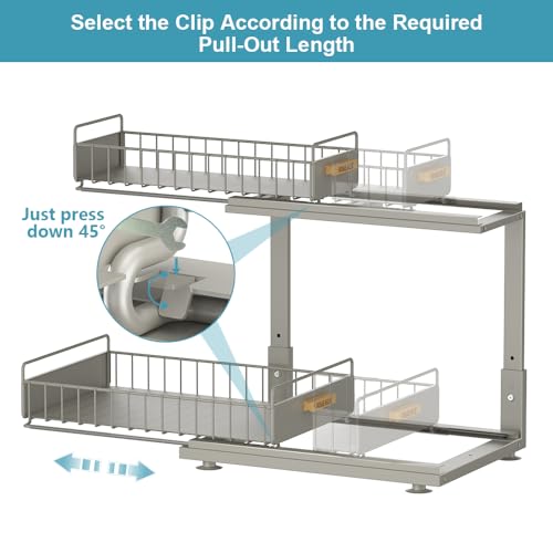 Under Sink Organizer (Double Layer / Grey-1 Pack)