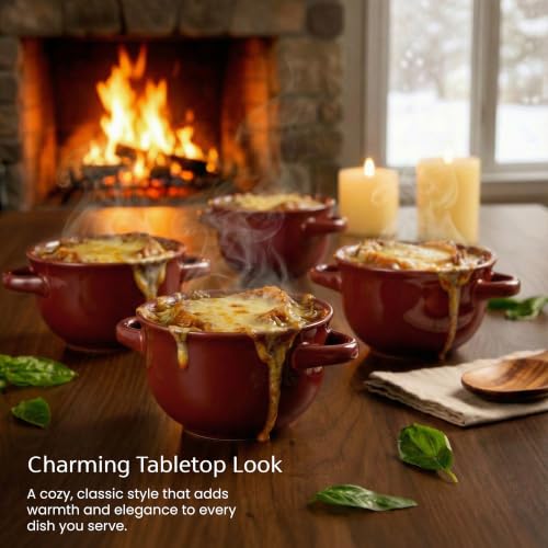 French Onion Soup Crocks with Lids & Handles (Terracotta)