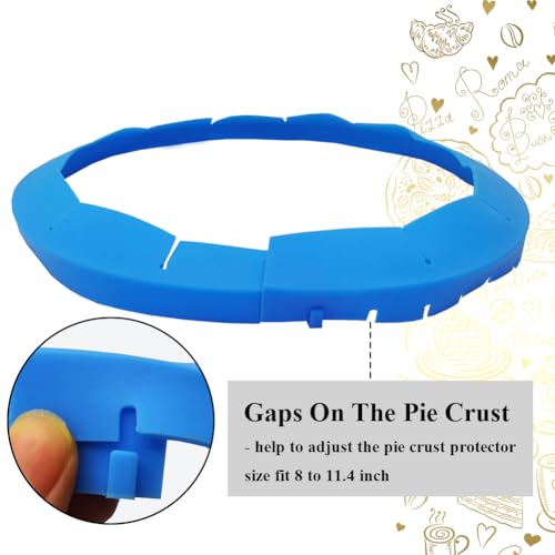 Adjustable Pie Crust Shields (Deep Blue)