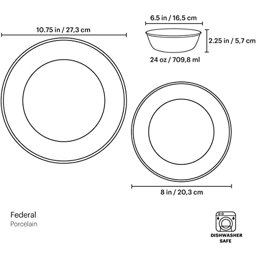 844292 Federal Platinum 3 (3-Piece Place Setting)