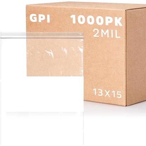 13" x 15" 2 Gallon Large Zip Bags (1000 Count)