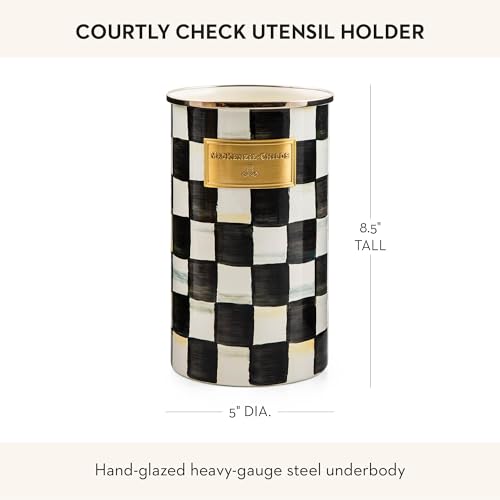 Enamel Utensil Holder (Courtly Check)