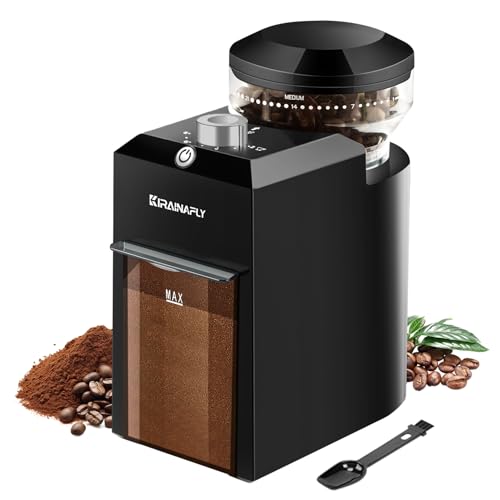 Electric Burr Coffee Grinder (Light Gray)