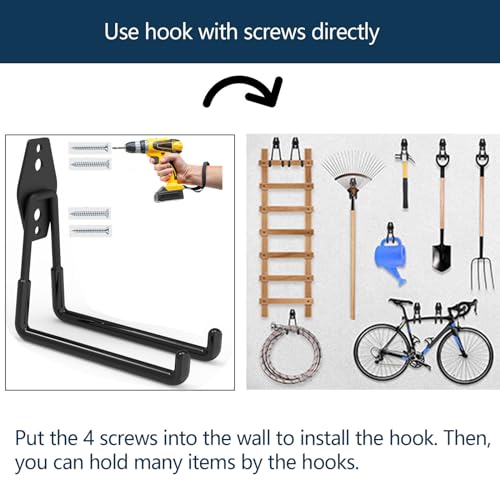 Strong Magnetic Garage Hook (Large L/2Pack 32-160lbs)