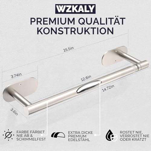 Brushed Nickel Paper Towel Holder Under Cabinet Self Adhesive (Brushed Nickel / Standard Holder)
