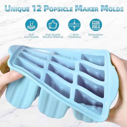 Silicone Popsicles Molds (Azure)