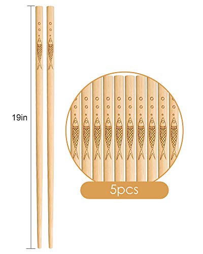 5 pairs of bamboo chopsticks can be reused