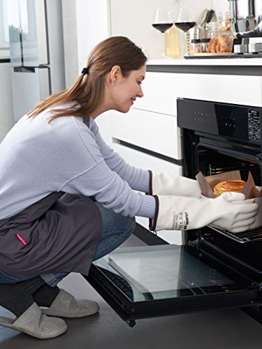 LANON 15" Liquid Silicone Oven Mitts (White Extra Long / L/9)