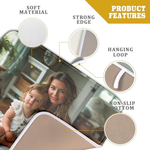Custom Dish Drying Mat Customized Drainer Pad with Image Logo Text 16x18 Inch Personalized Absorbent Dish Dry Pad for Kitchen Counter Sink (Custom / 16x18 inch)