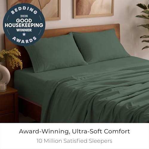 Iconic 4 Piece Microfiber Sheet Set (1448 Emerald Green / Queen)