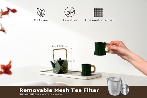 Mini Tea Kettle (11 oz / Green Diamond)