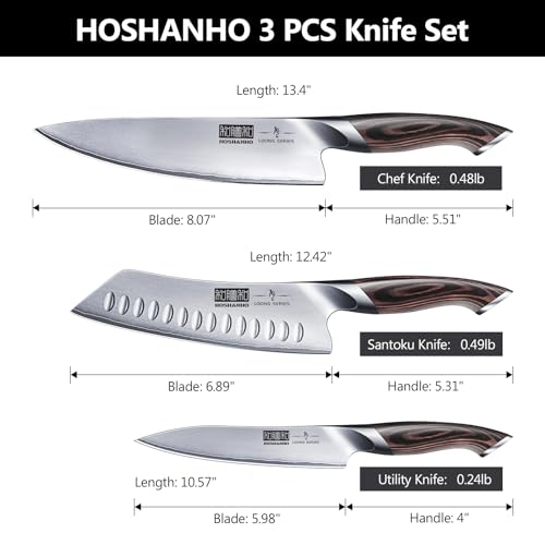 3 Pieces Knife Set