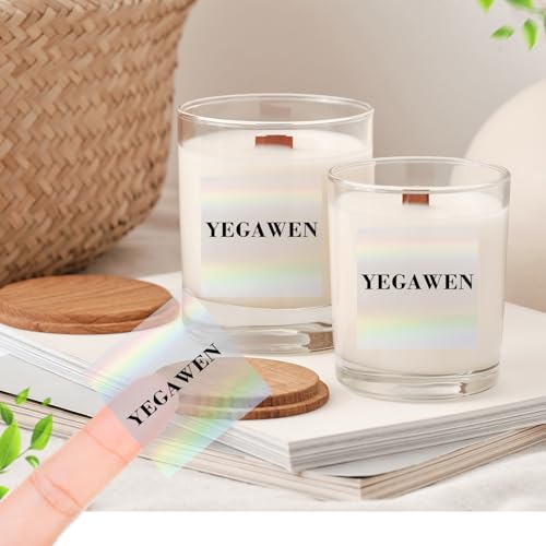 2 Inch Square Transparent Thermal Label Stickers (Holographic Transparent / square-2 inch)