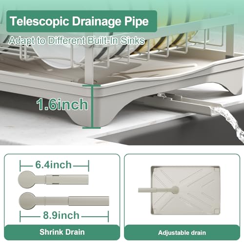 Dish Drying Rack (1 Tier - Grey)