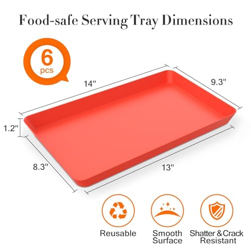 6 pcs Serving Tray for Entertaining