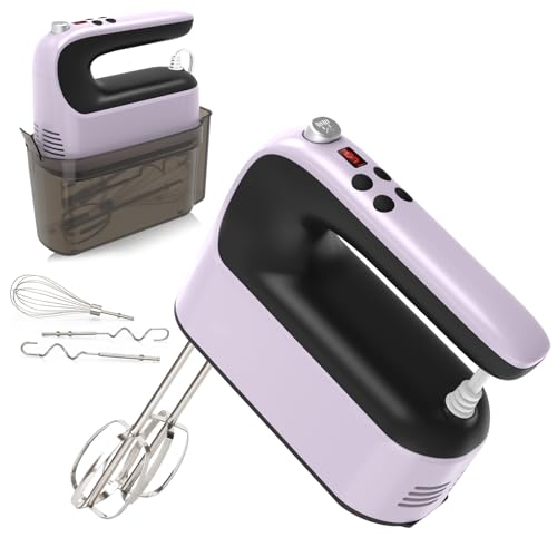 9 Speed Digital Hand Mixer Electric (Purple/Black)