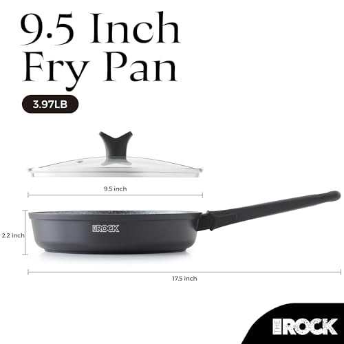 SOHO 9.5 Inch Nonstick Frying Pan with Lid (Granite Black / 9.5 Inch)