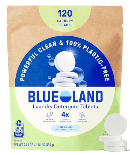 100% Plastic Free Laundry Detergent Tablets (120 Count)