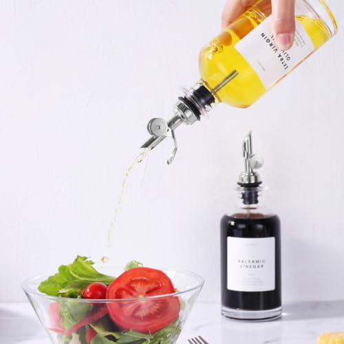 Liquor Pour Spout Made of Stainless Steel with Automatic Anti (Silver / Set of 4)