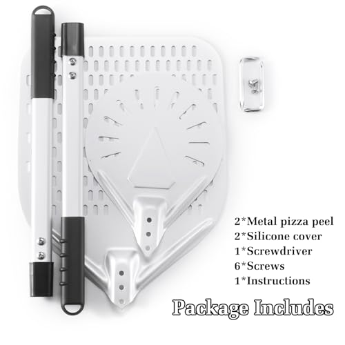 12 Inch + 7 Inch Perforated Pizza Peel Set (2 Count)