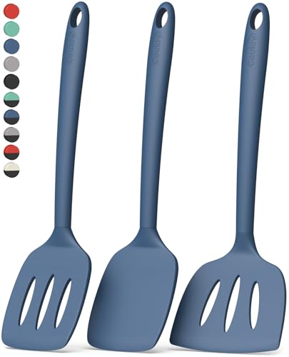 3 Pack Silicone Spatula Set (PureDarkBlue)