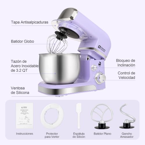 Stand Mixer Kitchen in the box 3.2Qt Small Electric Food Mixer