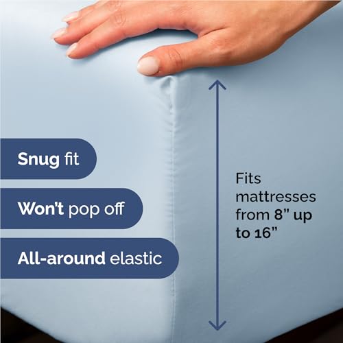 Full Size 4 Piece Sheet Set (24 - Sky Blue / Full)