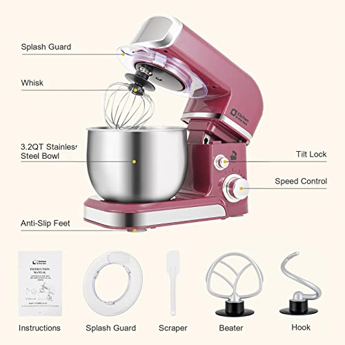 Stand Mixer 3.2Qt Small Electric Food Mixer