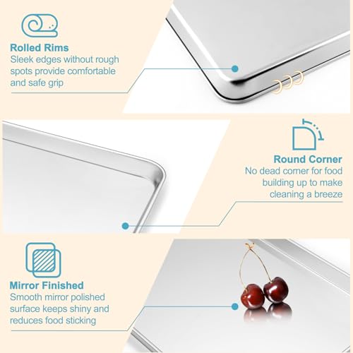 Baking Sheet with Rack Set (17.6" & 16" & 12.5")